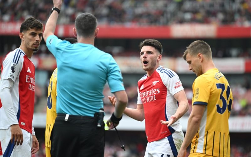 Arsenal benefit from more LENIENT referee decisions than rivals, stats show – despite three red cards this season