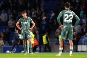 Tottenham break unwanted Premier League record with shocking collapse at Brighton as Postecoglou calls it ‘worst loss’