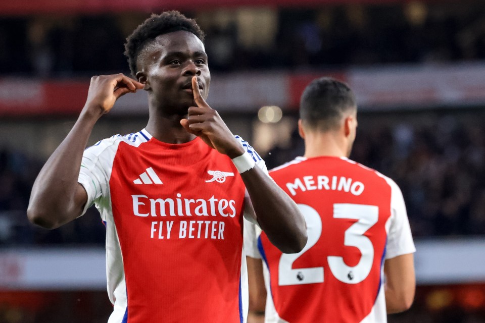 Bukayo Saka brushes injury fears aside with sublime showing but Trossard has quiet game