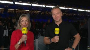 Sir Chris Hoy seen for first time since revealing terminal cancer as he works as pundit on Cycling World Championships