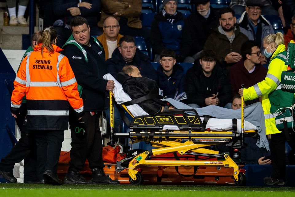 West Brom vs Middlesbrough suspended as assistant referee is stretchered off in worrying scenes