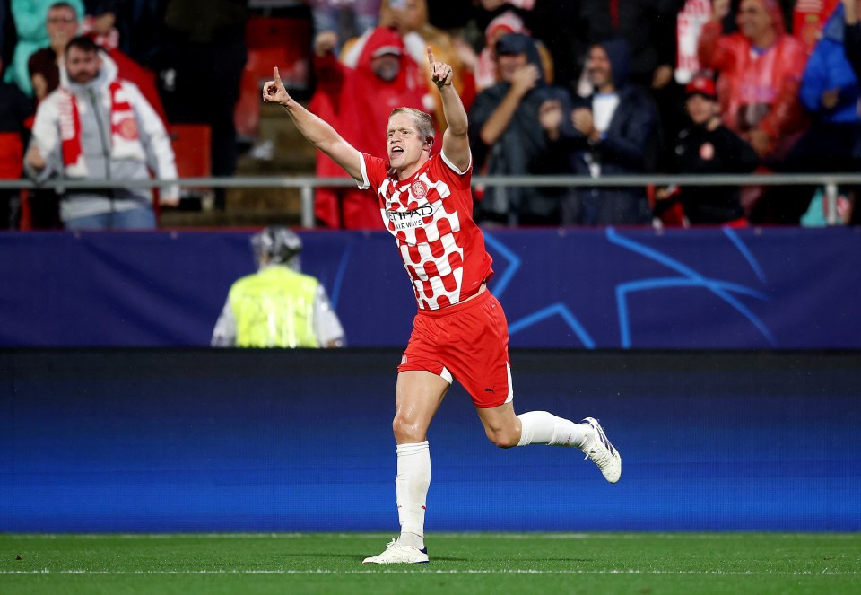 Watch Man Utd flop Van de Beek score first goal in more than TWO YEARS then celebrate wildly in Champions League