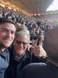 Coronation Street legend who plays Roy Cropper spotted singing X-rated chant at Premier League match