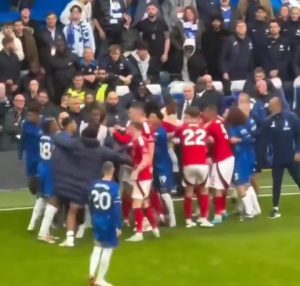 Chelsea fans love Cole Palmer’s reaction to huge brawl – but work out clever reason why he didn’t get involved