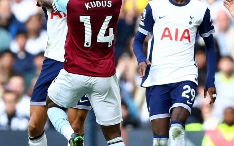 West Ham blow as Mohammed Kudus facing extended ban after red card following moment of madness in Tottenham clash