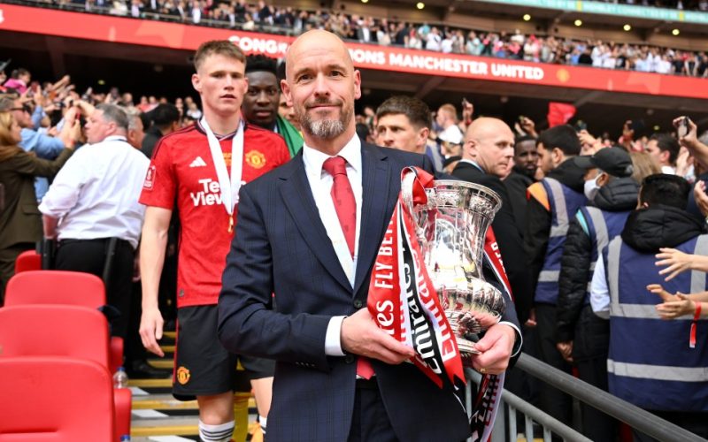 Ten Hag ‘had to be talked out of kamikaze FA Cup final tactic by Darren Fletcher’ which helped extend Man Utd stay