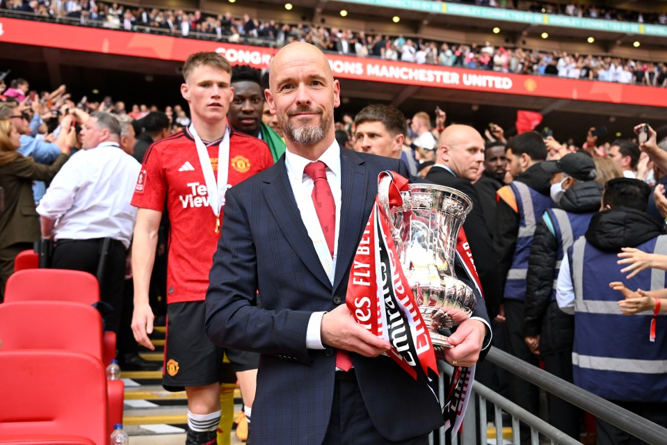 Ten Hag ‘had to be talked out of kamikaze FA Cup final tactic by Darren Fletcher’ which helped extend Man Utd stay