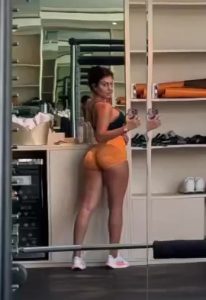 Cristiano Ronaldo’s Wag Georgina Rodriguez sets pulses racing as she shares ‘belfie’ from steamy gym workout