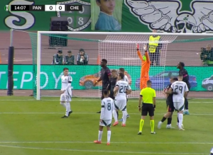 Chelsea keeper Filip Jorgensen has laser shone in his face by Panathinaikos fans during Conference League clash