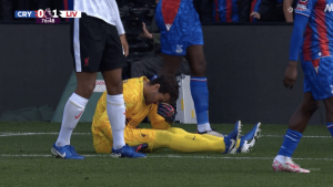 Huge Liverpool blow as goalkeeper Alisson forced off in Crystal Palace clash with yet another injury