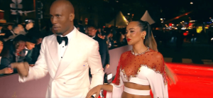 Didier Drogba’s girlfriend Gabrielle suffers ‘yellow card offence’ as Ballon d’Or fans spot awkward red carpet moment