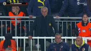 Jose Mourinho SENT OFF in Man Utd clash with Fenerbahce after losing it on touchline following penalty shout