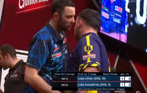 ‘Disgusted’ Luke Littler knocked OUT of Czech Darts Open 2024 by old foe and world champion Luke Humphries in semi-final