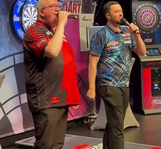 Luke Humphries and Stephen Bunting hint at career after darts with incredible double act that’s ‘available for weddings’