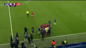 Chelsea vs Nottingham Forest descends into huge brawl as Marc Cucurella clatters into Enzo Maresca