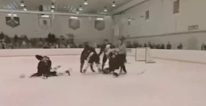 Watch moment Putin’s spy ice hockey team brawls with ‘Tough Guy’ squad on ice before having them ARRESTED