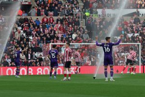 Championship stars get early shower as sprinklers turned on mid-match leaving players fuming