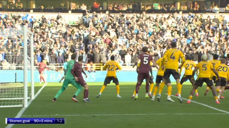 Premier League release statement on why John Stones’ goal for Man City against Wolves was given