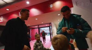 Moment Wojciech Szczesny says ‘I won’t tell anyone’ after Barcelona star’s chat with Cristiano Ronaldo in tunnel