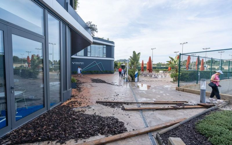 Shocking pictures show Rafael Nadal’s tennis academy UNDER WATER after record-breaking floods devastate Majorca