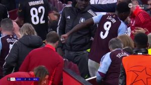 Aston Villa hothead Jhon Duran RAGES as he’s subbed moments after scoring and kicks back of team-mate’s chair