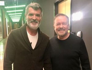 Ricky Gervais pokes fun at Roy Keane with 14-word post after Man Utd legend ‘offered out’ fan to car park