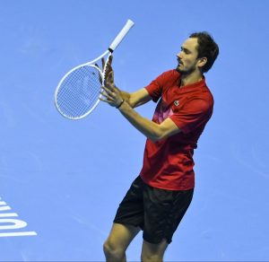 Daniil Medvedev does something never seen before in tennis at ATP Tour Finals as fans say hothead has ‘lost his mind’