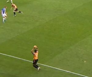 Bradford star has weekend to forget with worst throw-in EVER before being forced to leave pitch after shoulder pops out