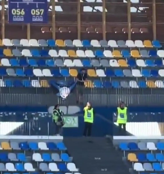 Scottish fan is ONLY away supporter to turn up to cheer on Atalanta against Napoli