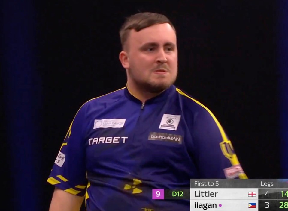 Luke Littler plays the showman at the Grand Slam of Darts as he misses out on record-breaking 9-darter by millimetres