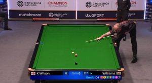 Mark Williams’ awkward reaction to being wolf-whistled by snooker fan at Champion of Champions tournament