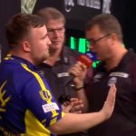 Luke Littler refuses to celebrate after surviving match dart to edge out Mike De Decker 10-9 in Grand Slam of Darts epic