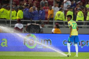 Ten-man Venezuela accused of ‘world class s***housery’ as SPRINKLERS go off in stoppage time of Brazil draw