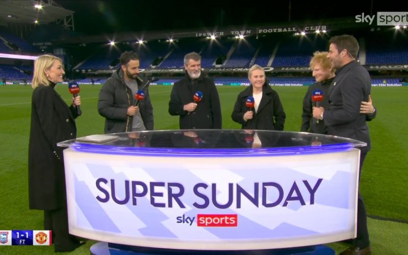 Awkward moment Ed Sheeran politely asked to leave after gatecrashing Ruben Amorim interview live on Sky Sports