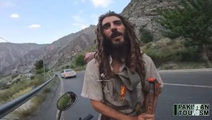 Former motorsports star and model reveals incredible new lifestyle as he walks barefoot from Spain to Pakistan