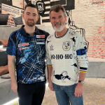 Roy Keane snubs Man Utd by choosing Christmas jumper of rival Premier League club in pic with darts star Luke Humphries