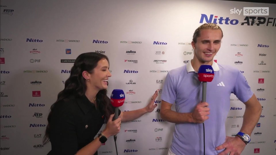 ‘You make me nervous, I start mumbling’ – Alexander Zverev calls time on ‘flirty’ Sky Sports interview with Laura Robson