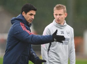 Arsenal boss Arteta’s cheeky tactic to cause last-minute confusion for opposition managers revealed by Zinchenko