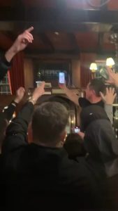 Brilliant moment Jack Grealish joins Aston Villa fans in Bruges pub on FaceTime after being dropped from Man City squad