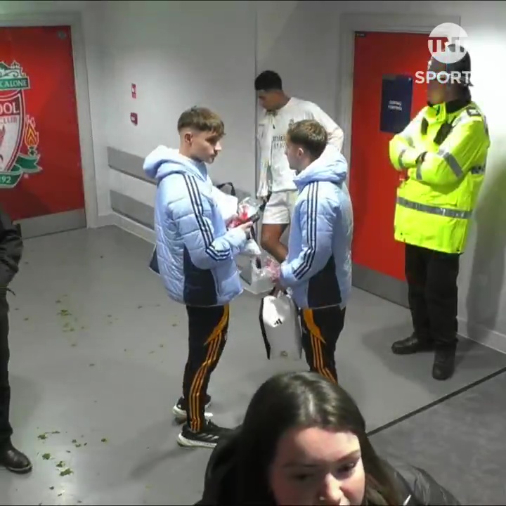 Jude Bellingham waits outside Liverpool dressing room to get bestie Trent Alexander-Arnold’s shirt off Gravenberch