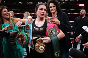 Katie Taylor branded a ‘CHEAT’ after Amanda Serrano is left bloodied in controversial fight with scorecards revealed