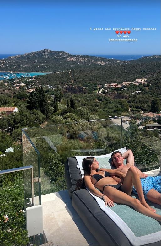 Kelly Piquet celebrates four years with Max Verstappen by sharing bikini pic after couple put on PDA at US Grand Prix