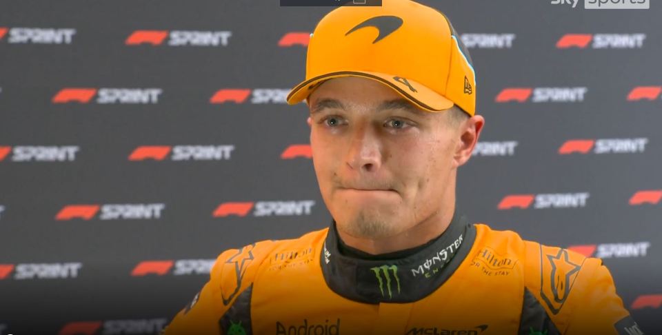 Lando Norris tells reporter ‘I hate this question so much’ and shakes head as battle with Verstappen takes fresh twist