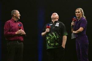 Sky Sports presenter Emma Paton calls out Wayne Mardle for ‘getting it wrong’ in Luke Littler’s Grand Slam of Darts win