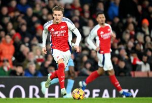 Arsenal player ratings: Martin Odegaard a class above as Jorginho hooked at half-time after needless yellow