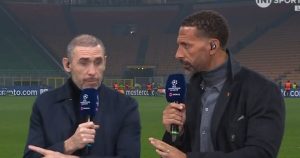 Rio Ferdinand and ‘touchy’ Martin Keown in awkward exchange live on TV after Arsenal’s defeat to Inter Milan