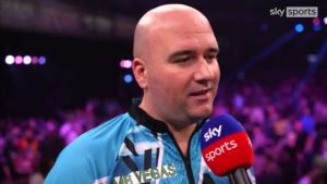 Rob Cross sends classy message to ‘legend of the game’ Peter Wright after thrashing him at Grand Slam of Darts