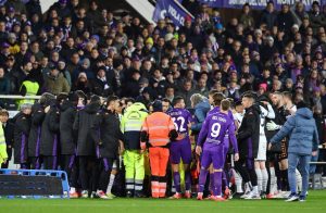 Fiorentina star Edoardo Bove collapses on pitch with players in tears around him in worrying scenes in Serie A