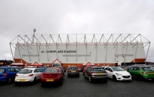 Inside EFL club’s stadium with police-seized LED lights from cannabis factory helping maintain pitch