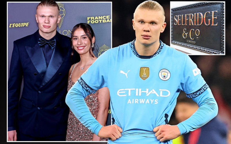 Faltering Man City ace Erling Haaland’s girlfriend shells out fortune on designer goods at posh store